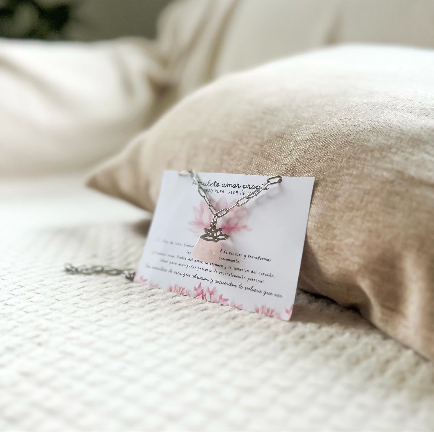 AMULETO AMOR PROPIO - CUARZO ROSA🌸