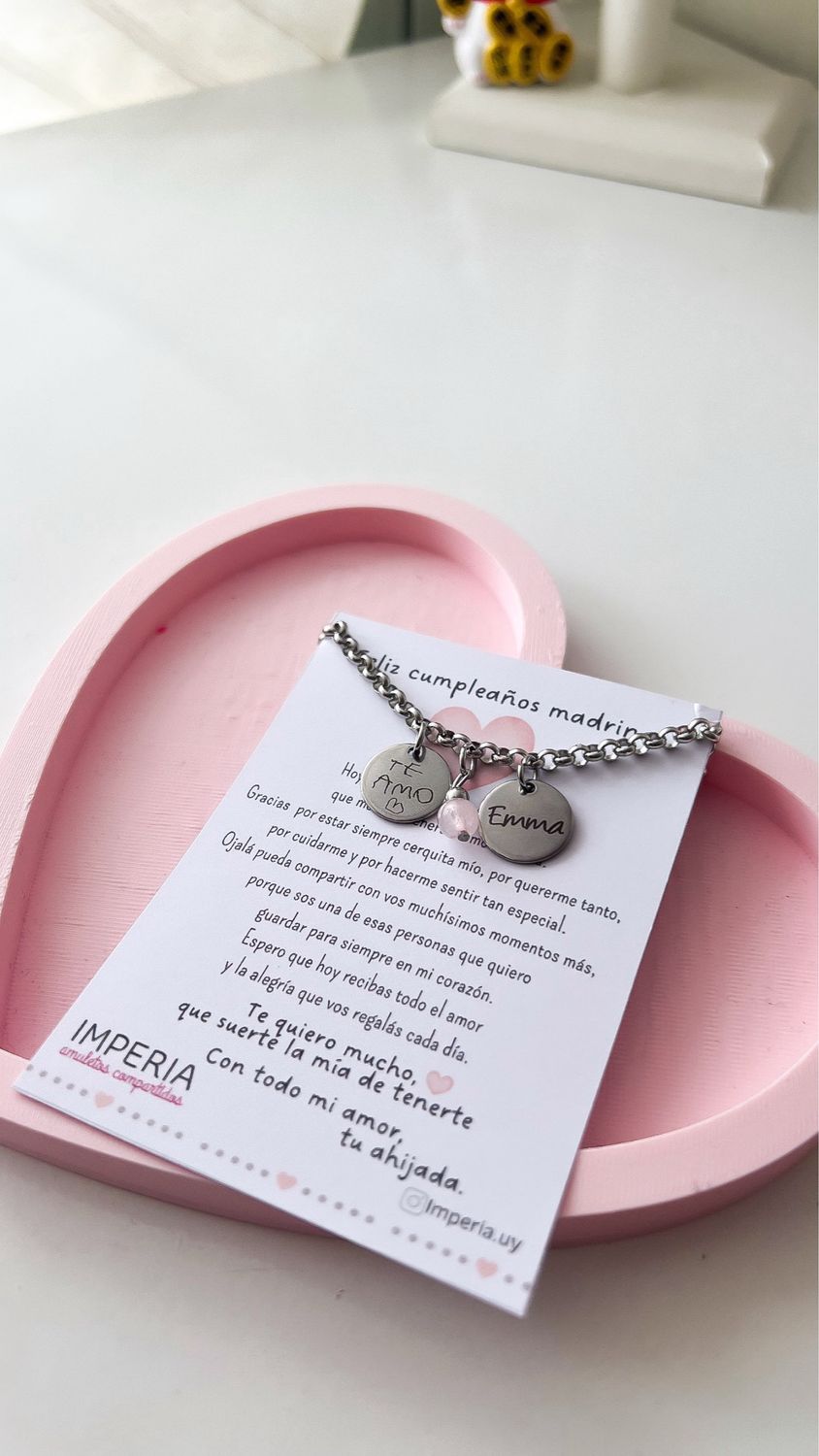 PULSERA MADRINA ESCRITA POR SU AHIJADO/A
