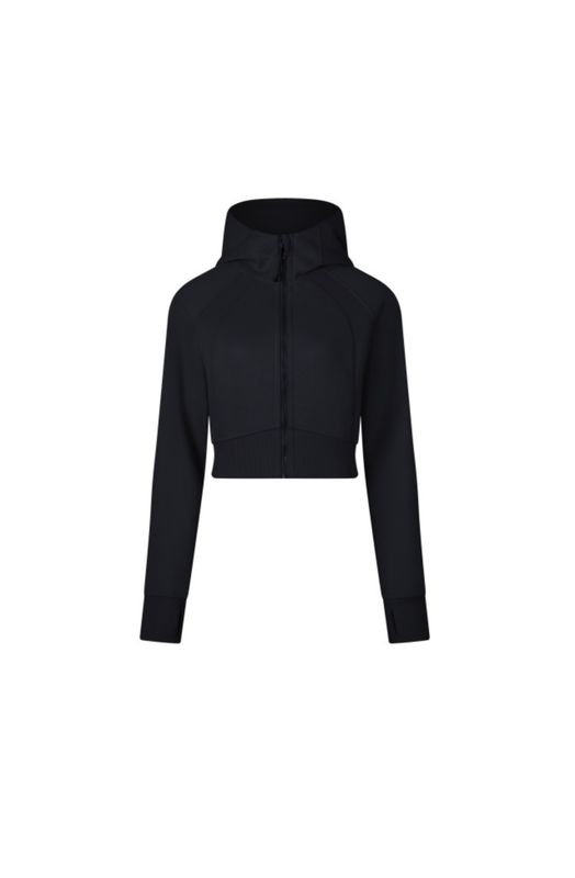 12am cropped zip up hoodie