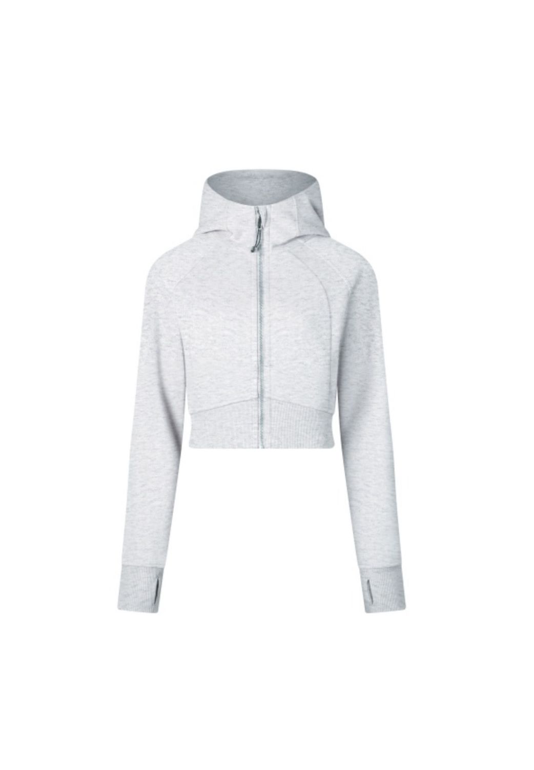 9am cropped zip up hoodie