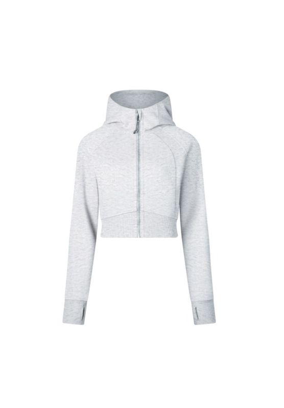 9am cropped zip up hoodie