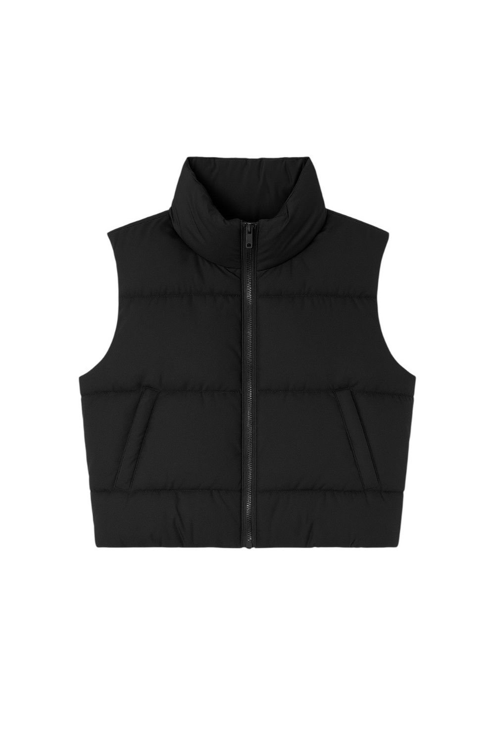 cropped puffer vest