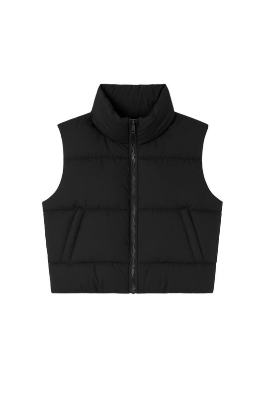 cropped puffer vest