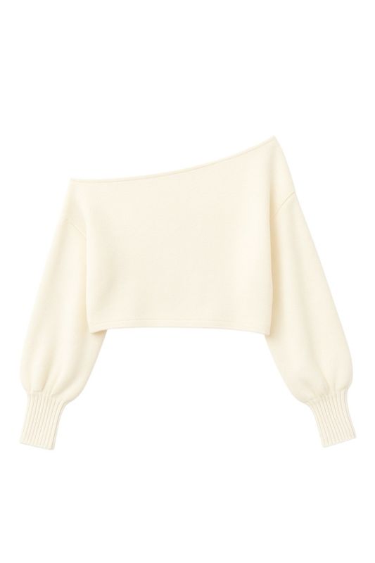 cropped knit sweater