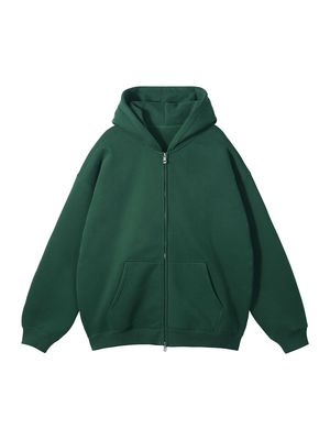 fleece double zip up