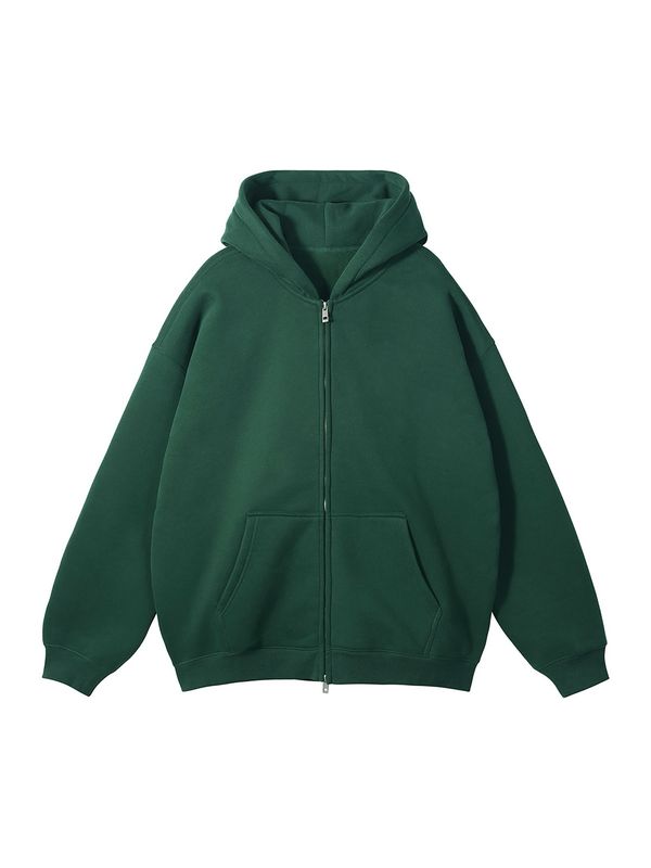 fleece double zip up