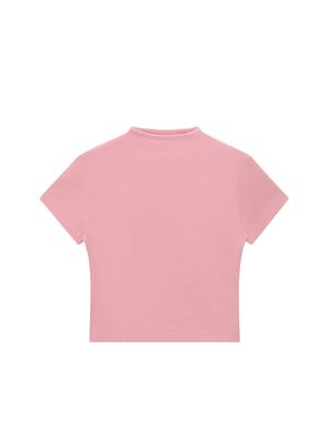 soft ribbed mock neck