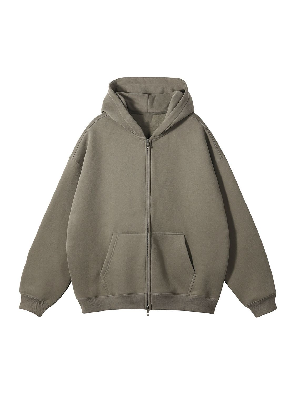 oversized fleece double zip