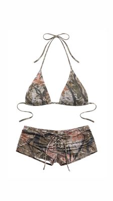 camo short set