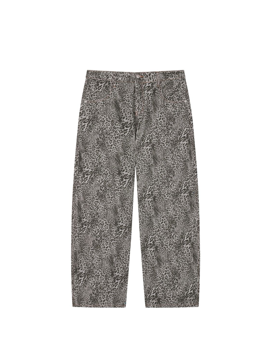washed leopard jeans