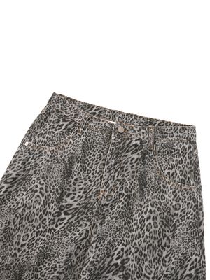 washed leopard jeans
