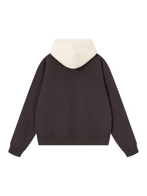 two tone fleece hoodie