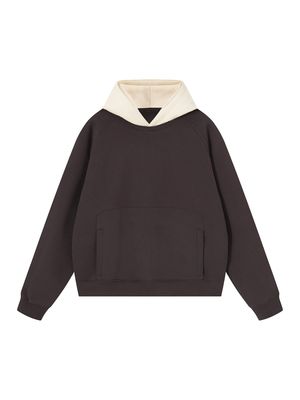 two tone fleece hoodie