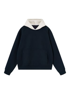 two tone fleece hoodie