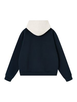 two tone fleece hoodie