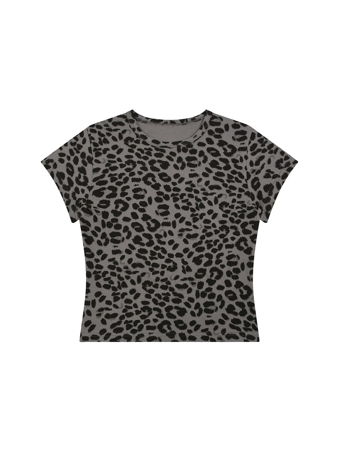leopard crop tee