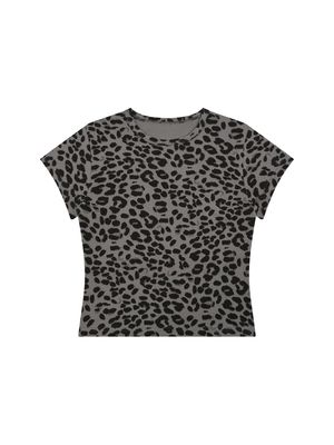 leopard crop tee