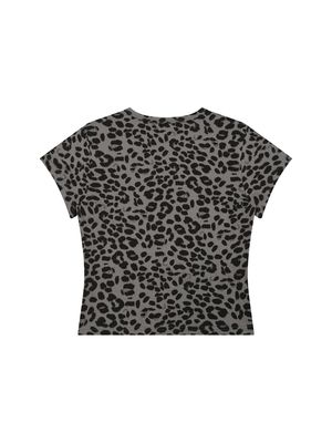 leopard crop tee