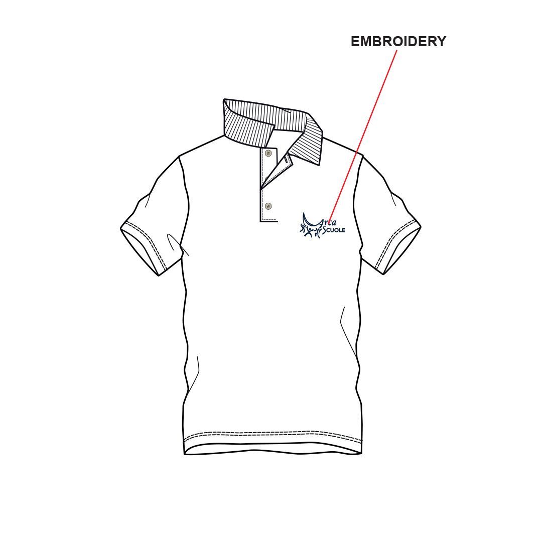 ARCA | Polo manica corta piquet unisex | Colore bianco