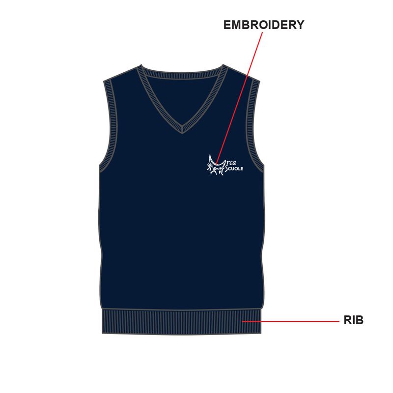 ARCA | Gilet felpa unisex | Colore blu navy
