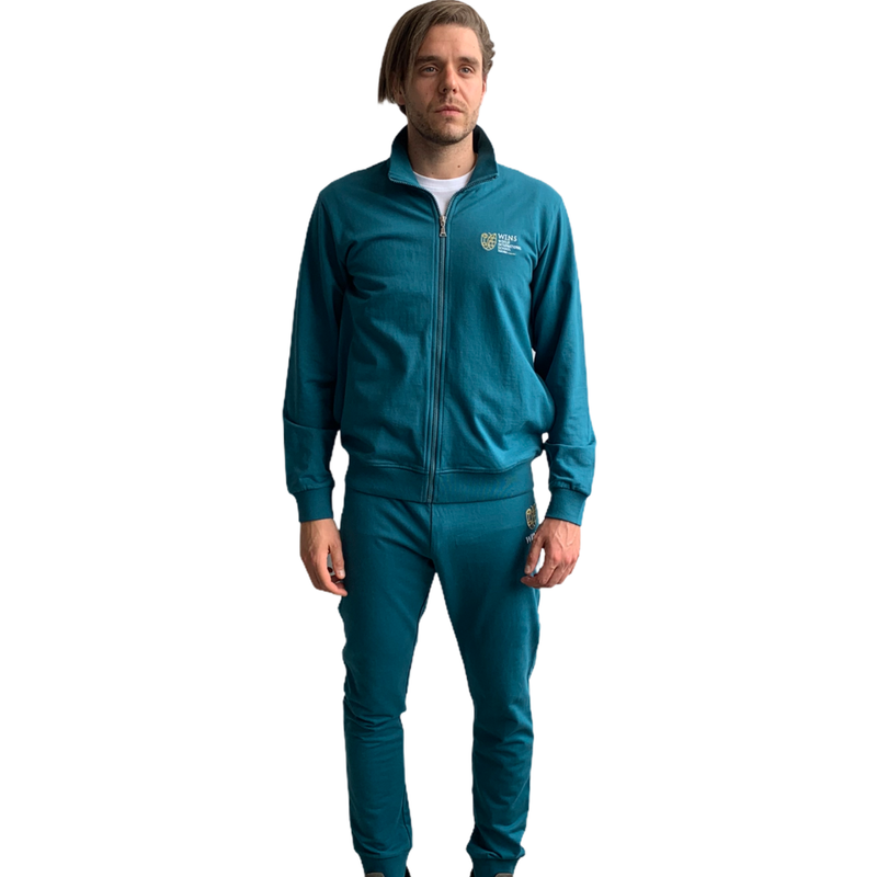 WINS | Tuta full zip felpata unisex | Colore ottanio