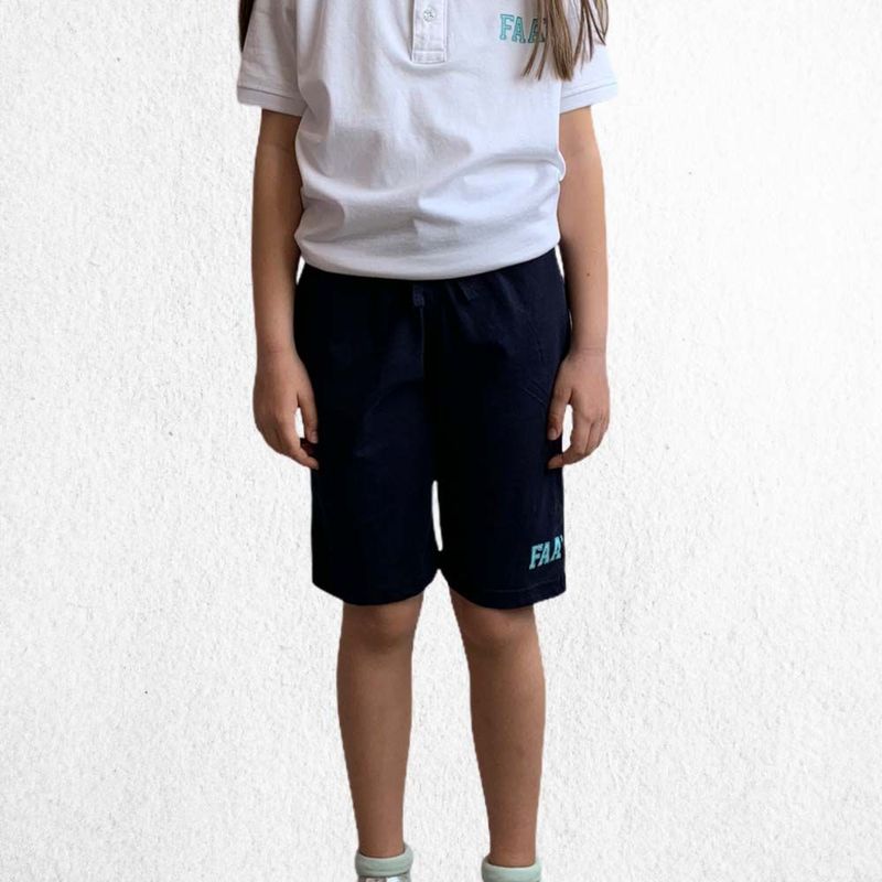 MELBY | Bermuda in cotone FAA DI BRUNO | colore blu e logo azzurro