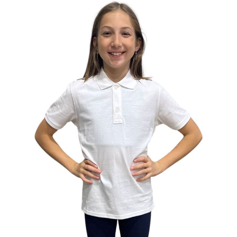 MELBY| Polo manica corta unisex | Colore bianco