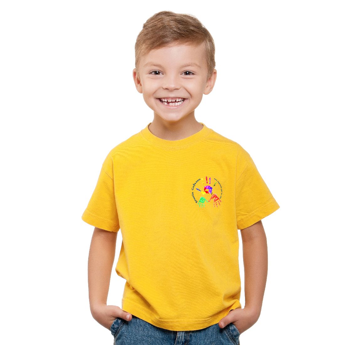 CAFASSO | T-shirt cotone manica corta unisex | Colore giallo