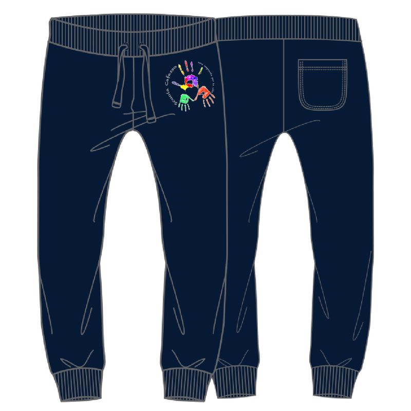 CAFASSO | Pantalone garzato unisex | Colore blu navy