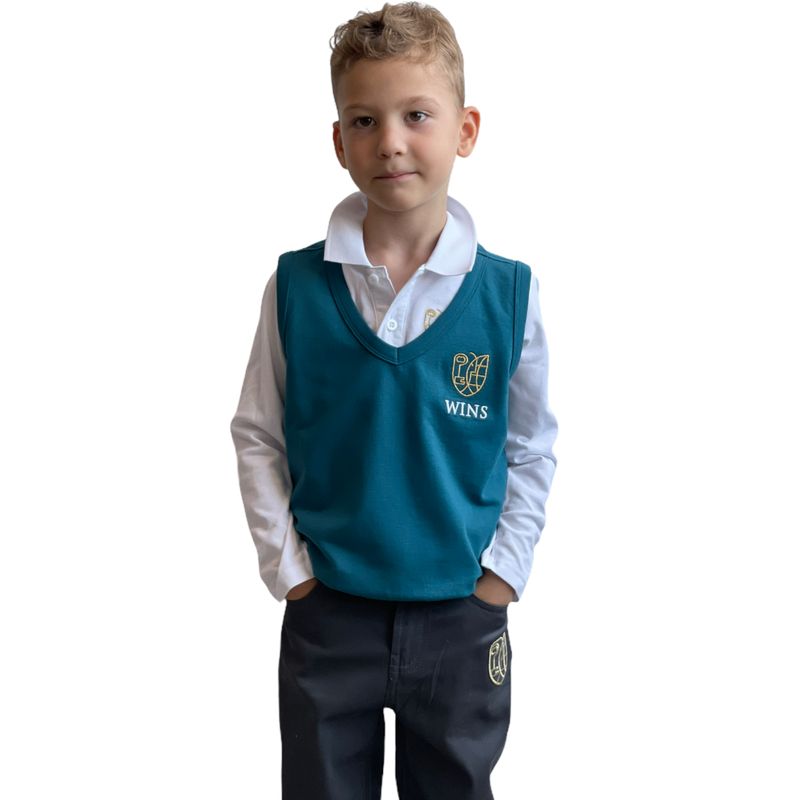 WINS | Gilet WINS garzato unisex | Colore ottanio