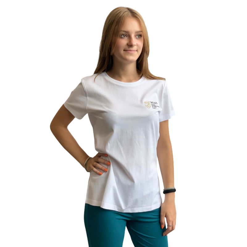 WINS | T-shirt bambina/ragazza cotone jersey| Colore bianco