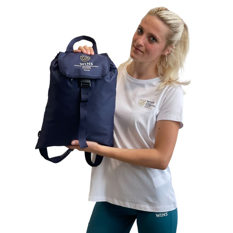 WINS | Zainetto a sacca unisex| Colore blu marine