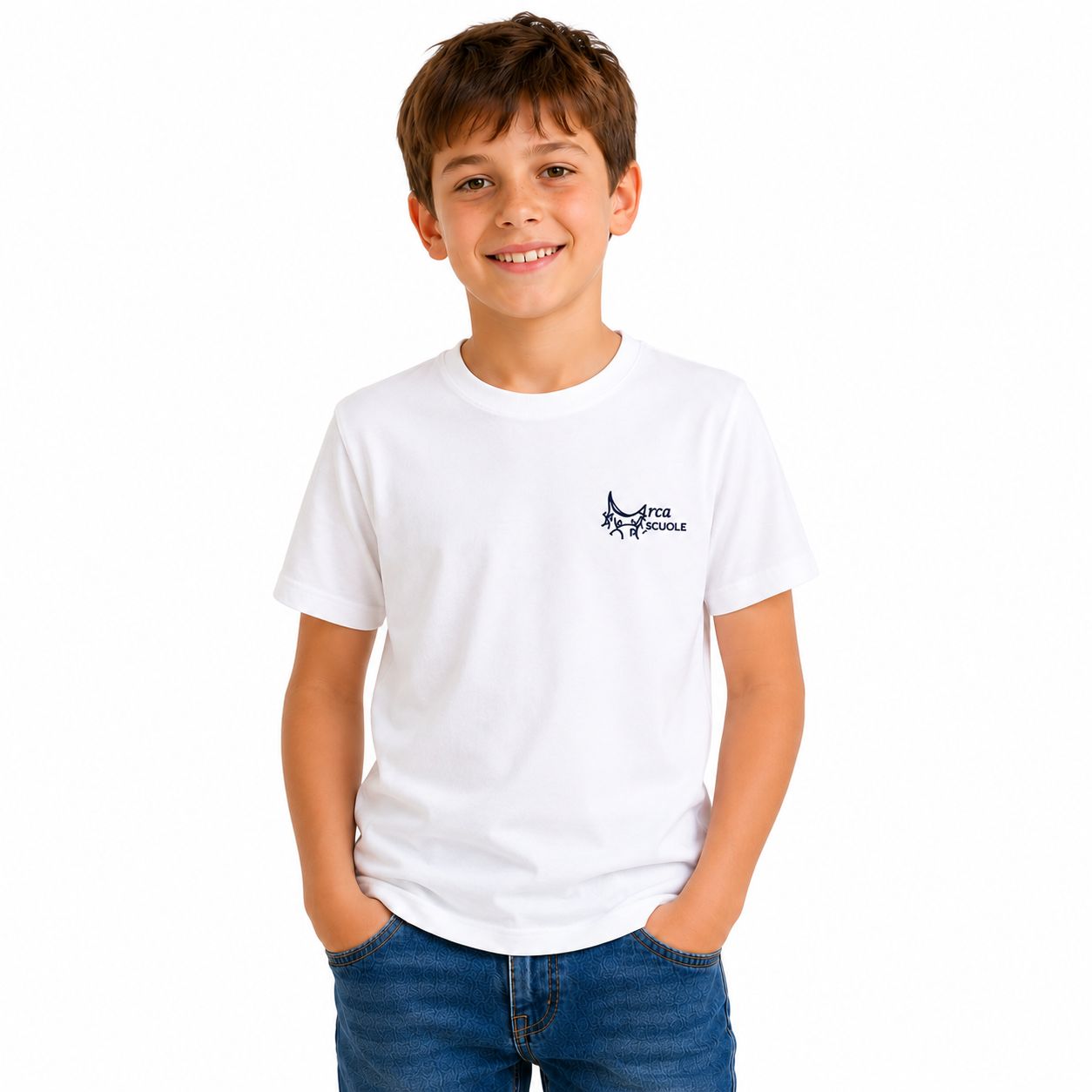ARCA | T-shirt cotone manica corta unisex | Colore bianca