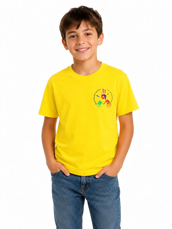 CAFASSO | T-shirt cotone manica corta unisex | Colore giallo