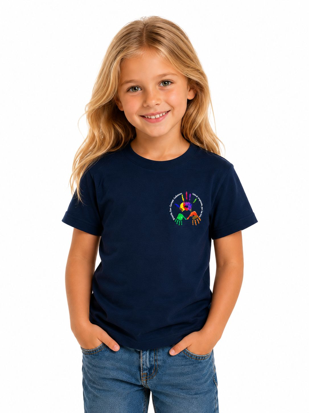 CAFASSO | T-shirt cotone manica corta unisex | Colore blu navy