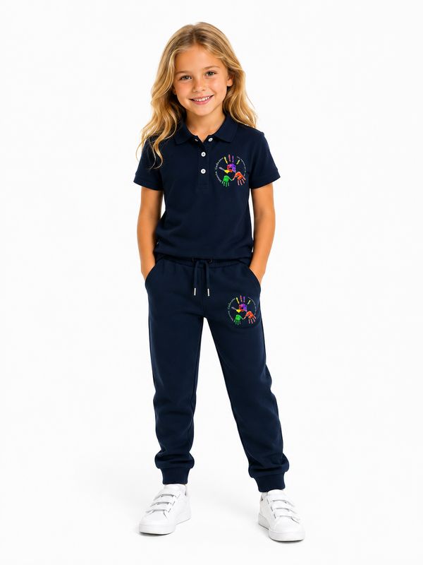 CAFASSO  | Pantalone felpato unisex | Colore blu navy