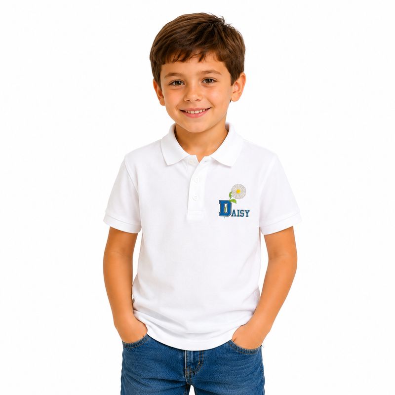 DAISY | Polo manica corta piquet unisex | Colore Bianco