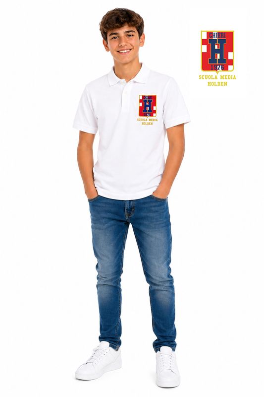 HOLDEN | Polo manica corta piquet unisex | Colore Bianco