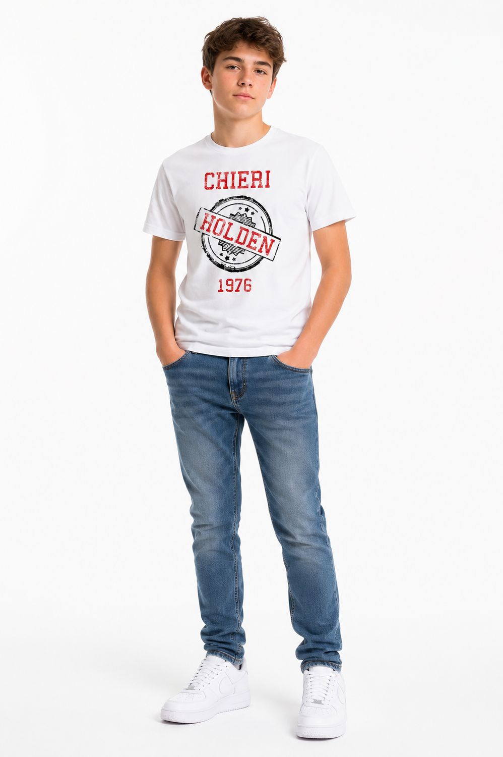 HOLDEN | T-shirt cotone jersey unisex | Colore Bianco
