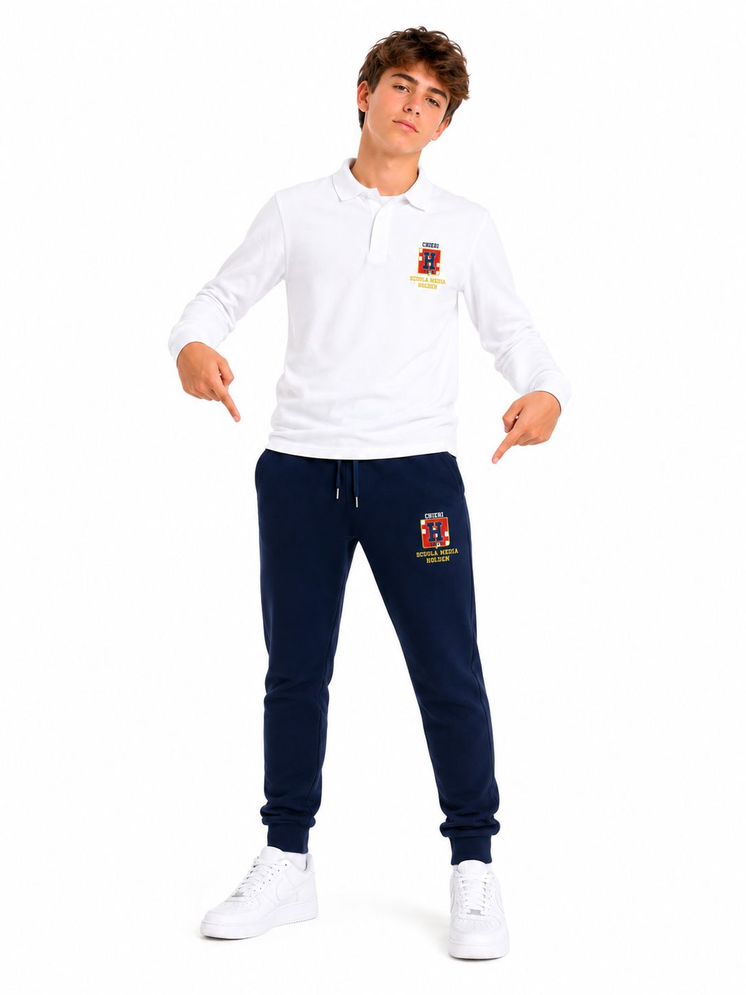 HOLDEN | Pantalone unisex in felpa garzata | Colore blu navy