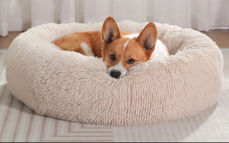 Bequemes/kuscheliges Hundebett schwarz/grau