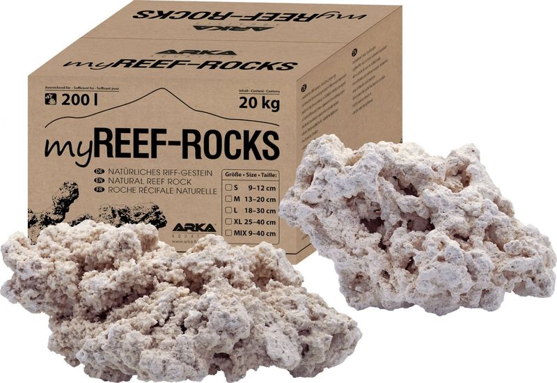 myReef-Rocks natürliches Aragonitgestein 9-12 cm, 20 kg