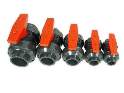 PVC grau Kugelhahn 40 mm