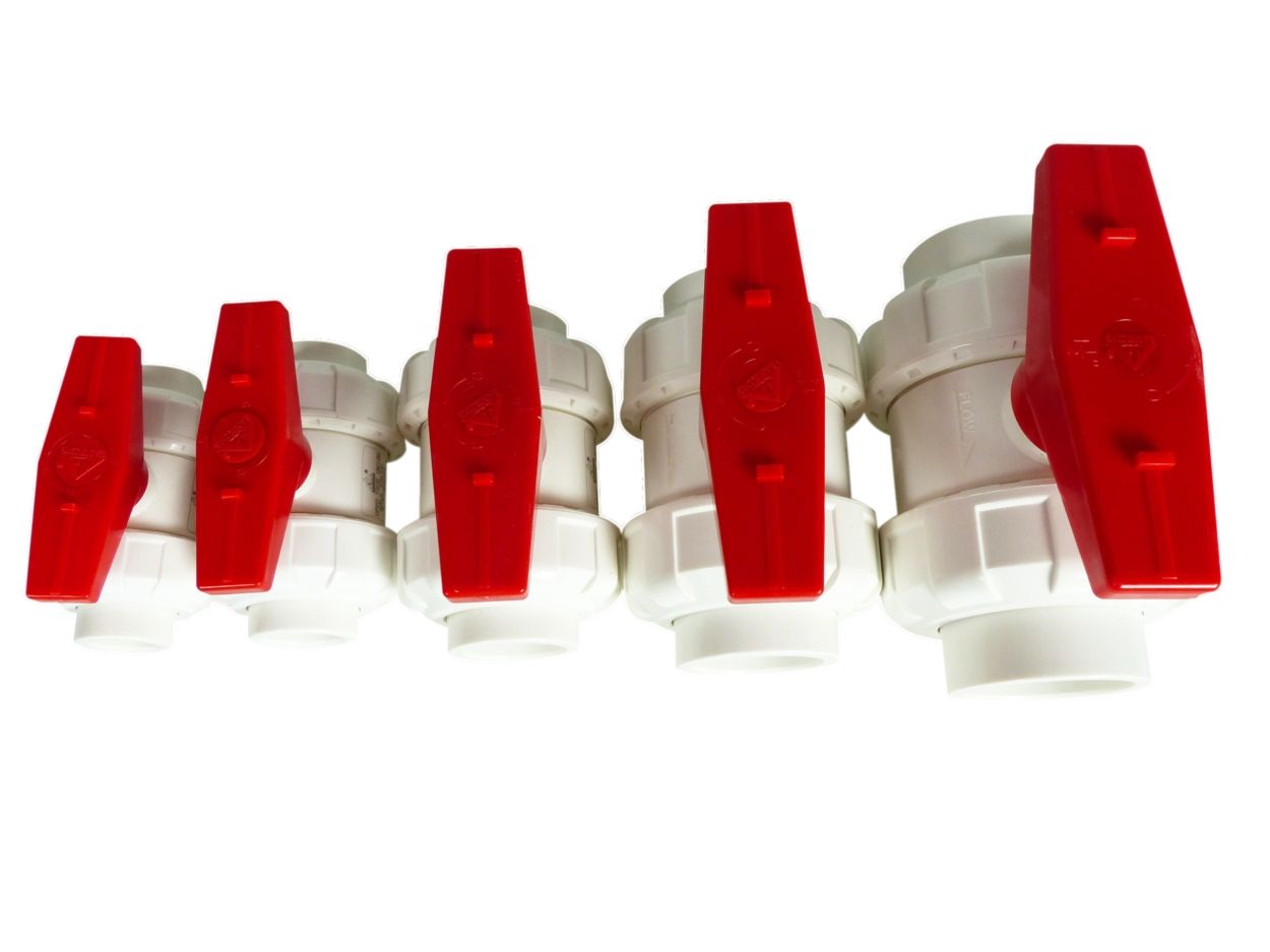 PVC weiß Kugelhahn 40 mm