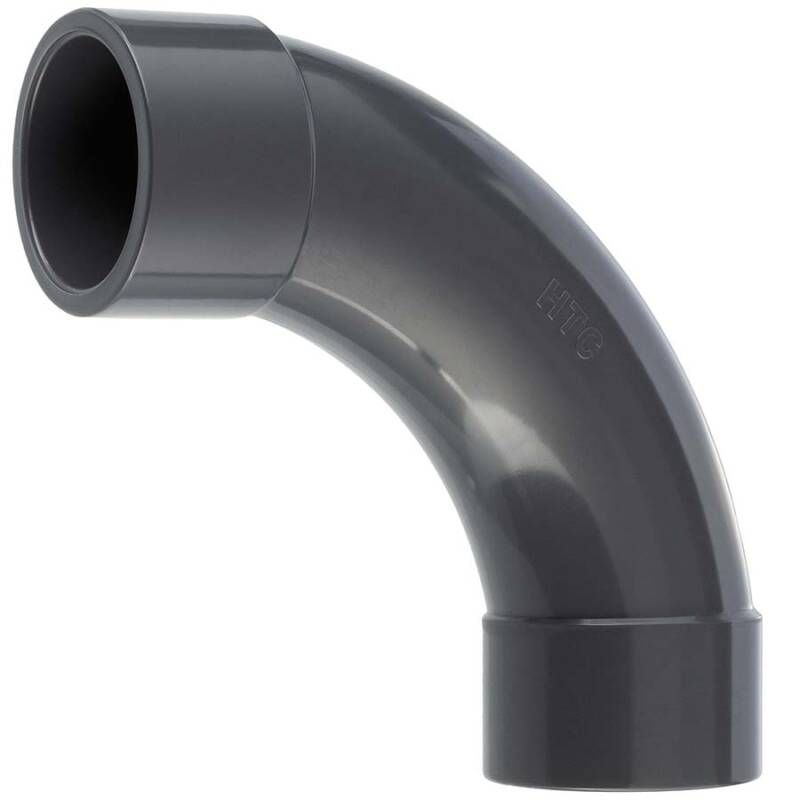 PVC Bogen grau 90 grad 40mm