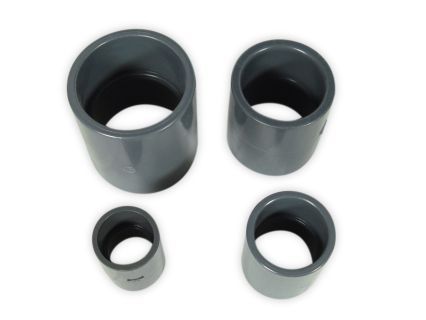 PVC Rohrmuffe grau 25mm