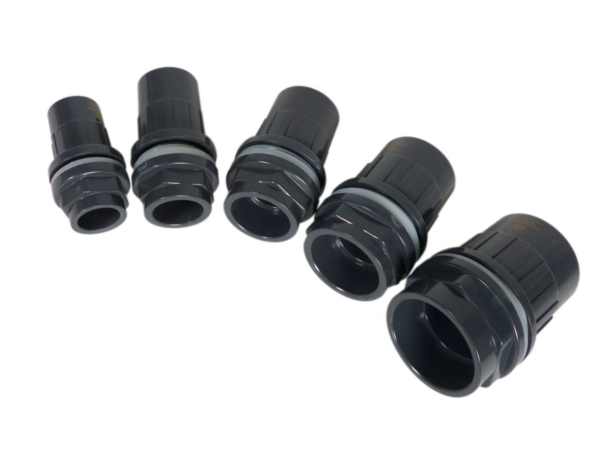 PVC Tankverschraubung Ø 50 mm grau