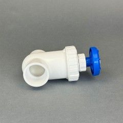 PVC Absperrhahn / Absperrventil blau 25mm