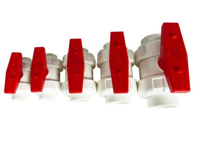 PVC weiß Kugelhahn 50 mm