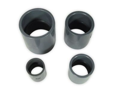 PVC Rohrmuffe grau 50mm
